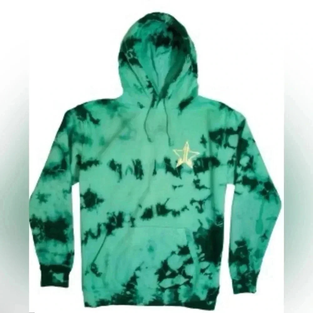 Jeffree Star Fashion Blood Money Tie-Dyed Green Hooded Sweatshirt Medium - Picture 3 of 14